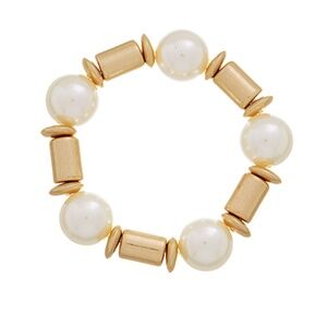Pearl Station & Cylinder Bracelet